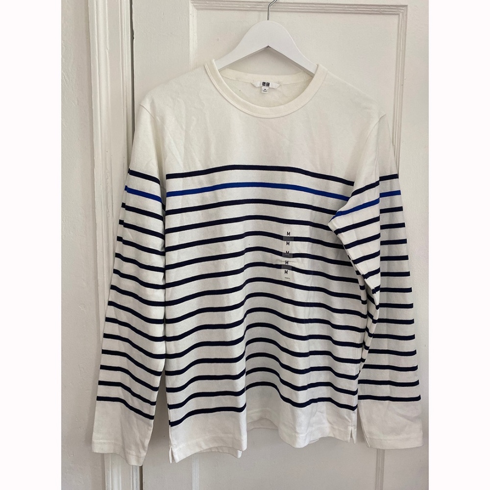 COPY - Crew Neck French Sailor Striped Long Sleev…